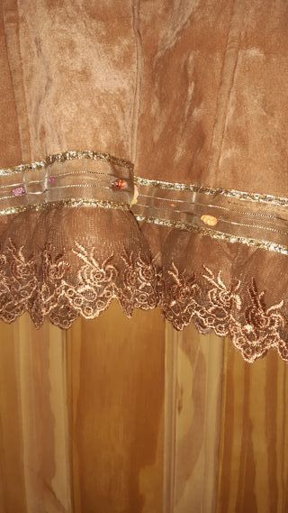 Chaqueta vintage fantasía marrón y oro