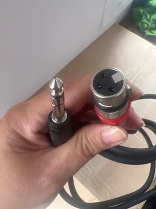 Lote de 2 Cables Jack a XLR Hembra Negro