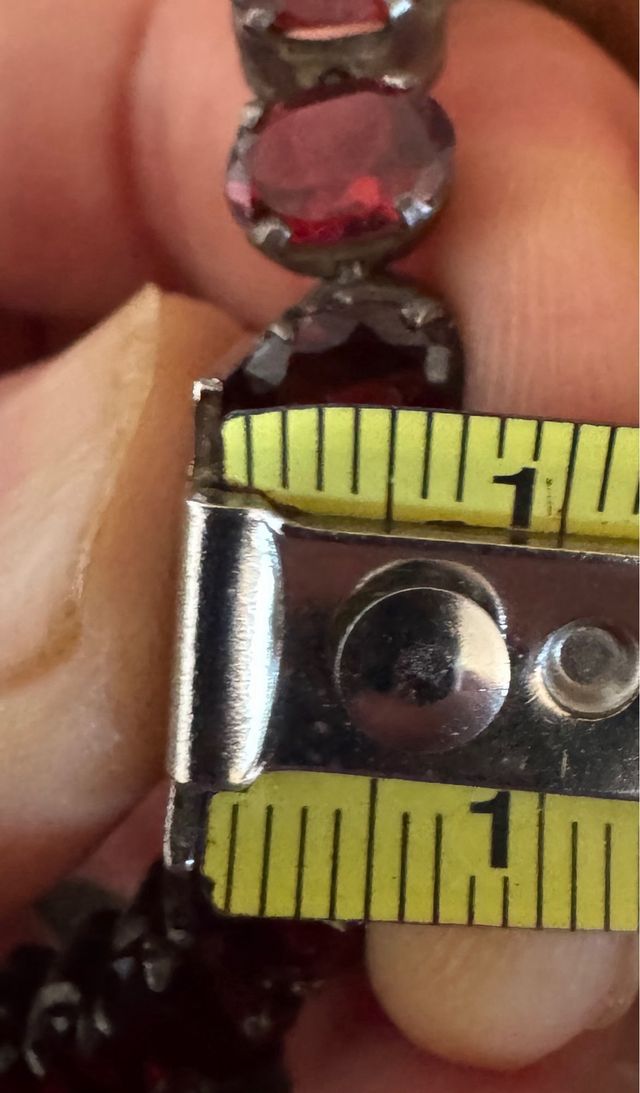 Pulsera Plata 925 con piedras Granates Naturales