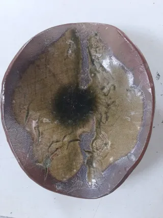 Cuenco estilo Bizen tarracota japonesa esmaltado