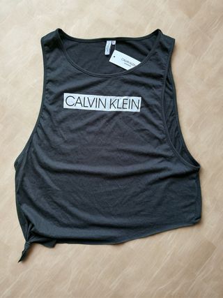 Maglietta Calvin Klein Donna M Grigia Nuova