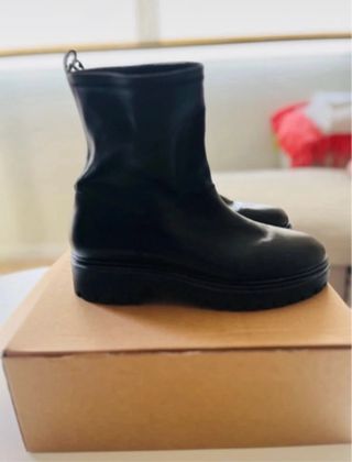Botas Mango Piel Negras Talla 39
