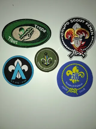 Lote insignisd grupos Scouts Tibet, Fenix, El Palm