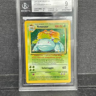 Pokemon Venusaur Base Set BGS 9 Holo Ita