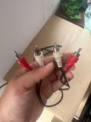 Cable Doble RCA Macho-Macho Negro