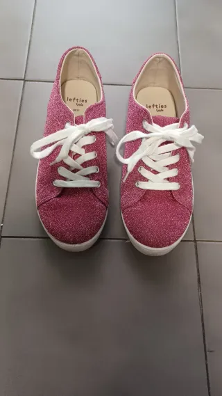 Zapatillas Lefties Purpurina Rosa Talla 36