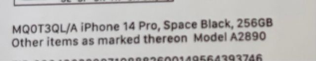 iPhone 14 Pro 256GB Negro Espacial