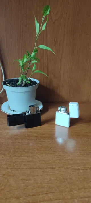 Accendino Zippo Bianco e Nero