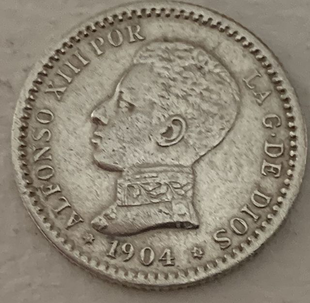 Lote 4 Monedas 50 cts Alfonso XIII Plata.
