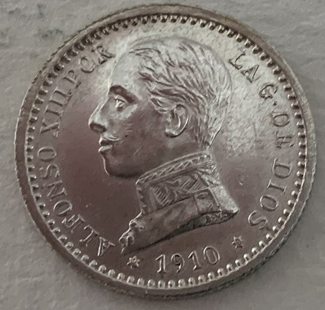 Lote 4 Monedas 50 cts Alfonso XIII Plata.