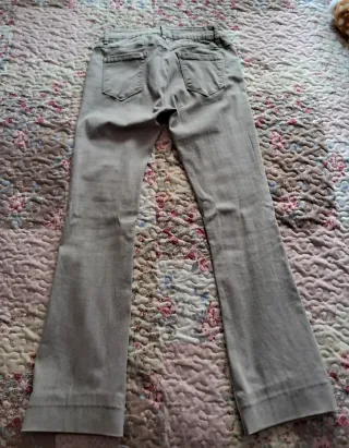 Vaqueros elásticos gris claro mujer