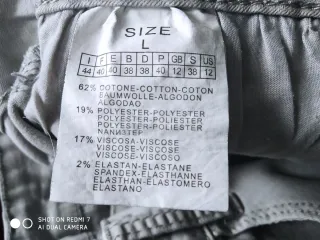 Vaqueros elásticos gris claro mujer