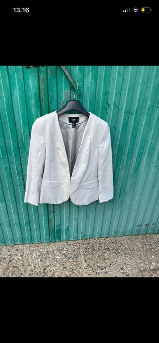 Americana Blanca H&M | elegante | solapa
