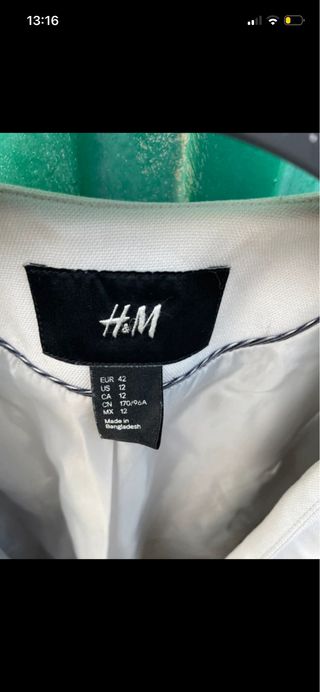 Americana Blanca H&M | elegante | solapa