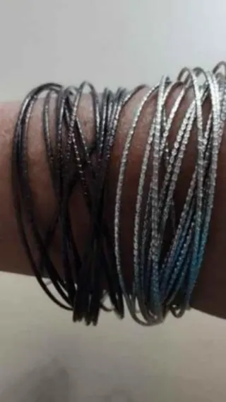 2 braccialetti intrecciati testurizzati