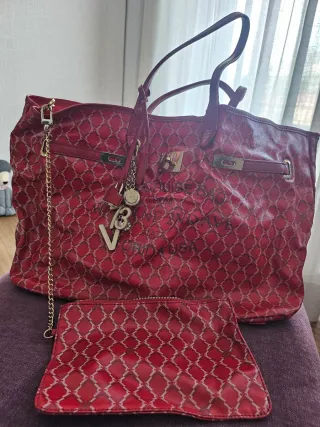 Borsa shopping V73 rossa con pochette