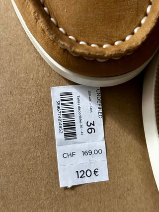 Caroll Náuticos Piel Camel nuevos, para talla 37