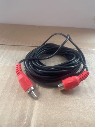 Cable RCA Macho Hembra Negro