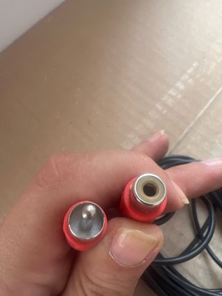 Cable RCA Macho Hembra Negro