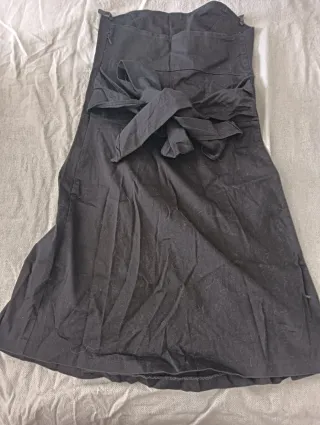 Vestido mujer sin tirantes negro
