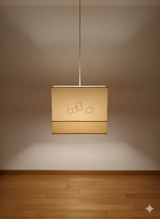 Lampada da soffitto per bambini in bambù