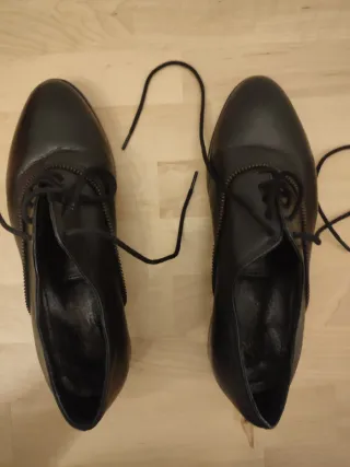 Zapatos Oxford Negros con Cremallera