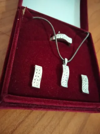 Parure donna bigiotteria con strass