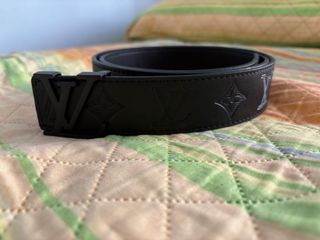 Cintura LV Monogram in Rilievo Nera Matte Buckle