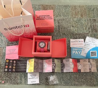 omega Swatch Mission to the Pink Moonphase