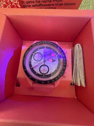 omega Swatch Mission to the Pink Moonphase