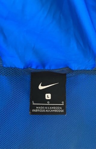 Cortavientos Nike Azul con Capucha