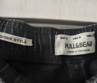 Pantalón Jogger Pull&Bear Negro Talla S
