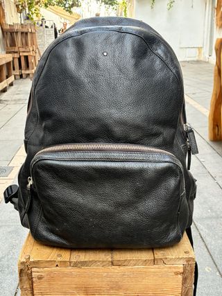 Mochila Montblanc Negra Piel