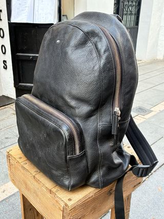 Mochila Montblanc Negra Piel