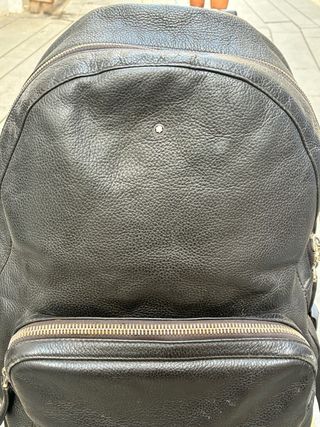 Mochila Montblanc Negra Piel