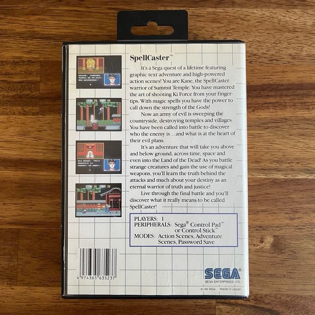 Spellcaster Sega Master System Pal