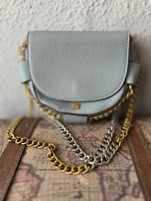 Bolso LATOUCHE azul y dorado