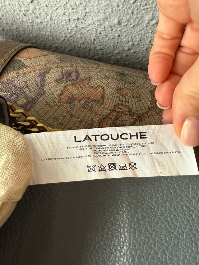 Bolso LATOUCHE azul y dorado