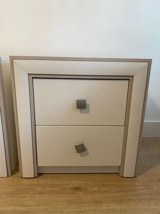 2 Mesitas de Noche Madera Blanca