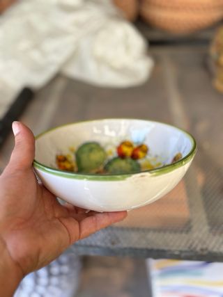 Ceramica Caltagirone Piatto Decorato Fichi d'India