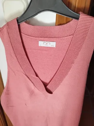 Chaleco Lana Fina Rosa Talla L