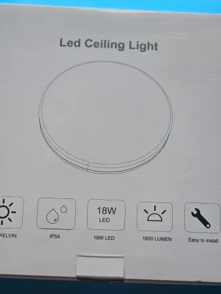 Plafón LED Techo 18W IP54