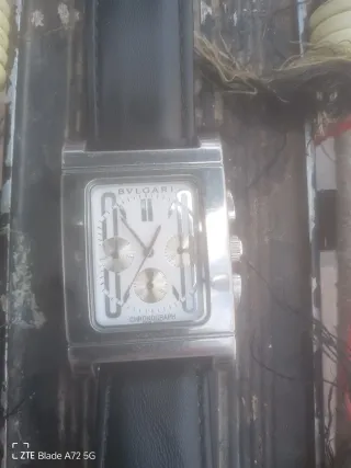 Reloj Bvlgari Cronógrafo Plata y Negro