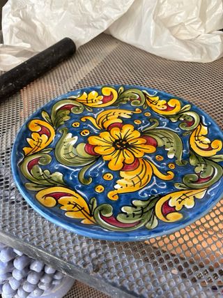 Piatto Ceramica Caltagirone Decorato