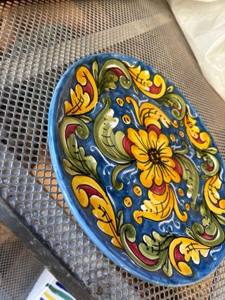 Piatto Ceramica Caltagirone Decorato