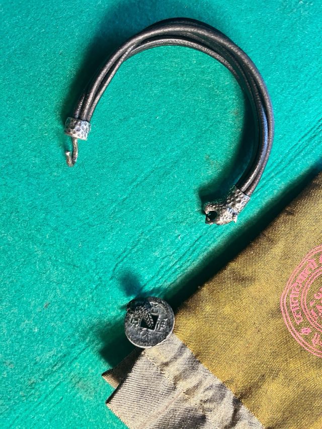 Pulsera PLATADEPALO Cuero y Plata