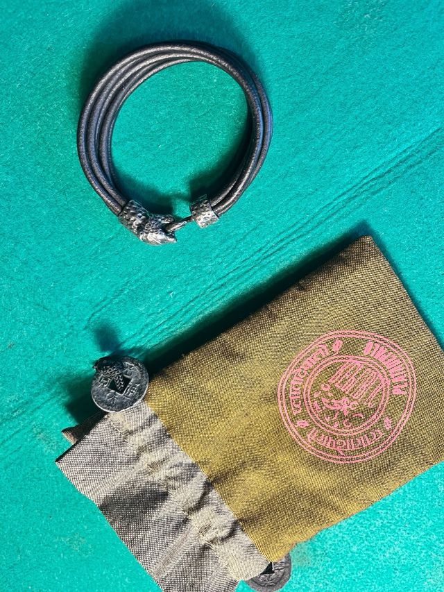 Pulsera PLATADEPALO Cuero y Plata