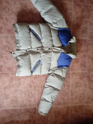 Plumas hombre beige y azul l'igloo