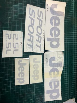 Pegatinas Jeep y Sport (varios tamaños)