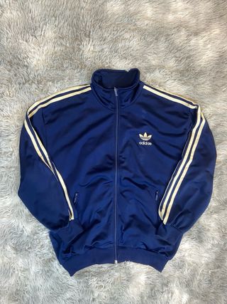 Chaqueta Adidas Vintage Azul y Dorado